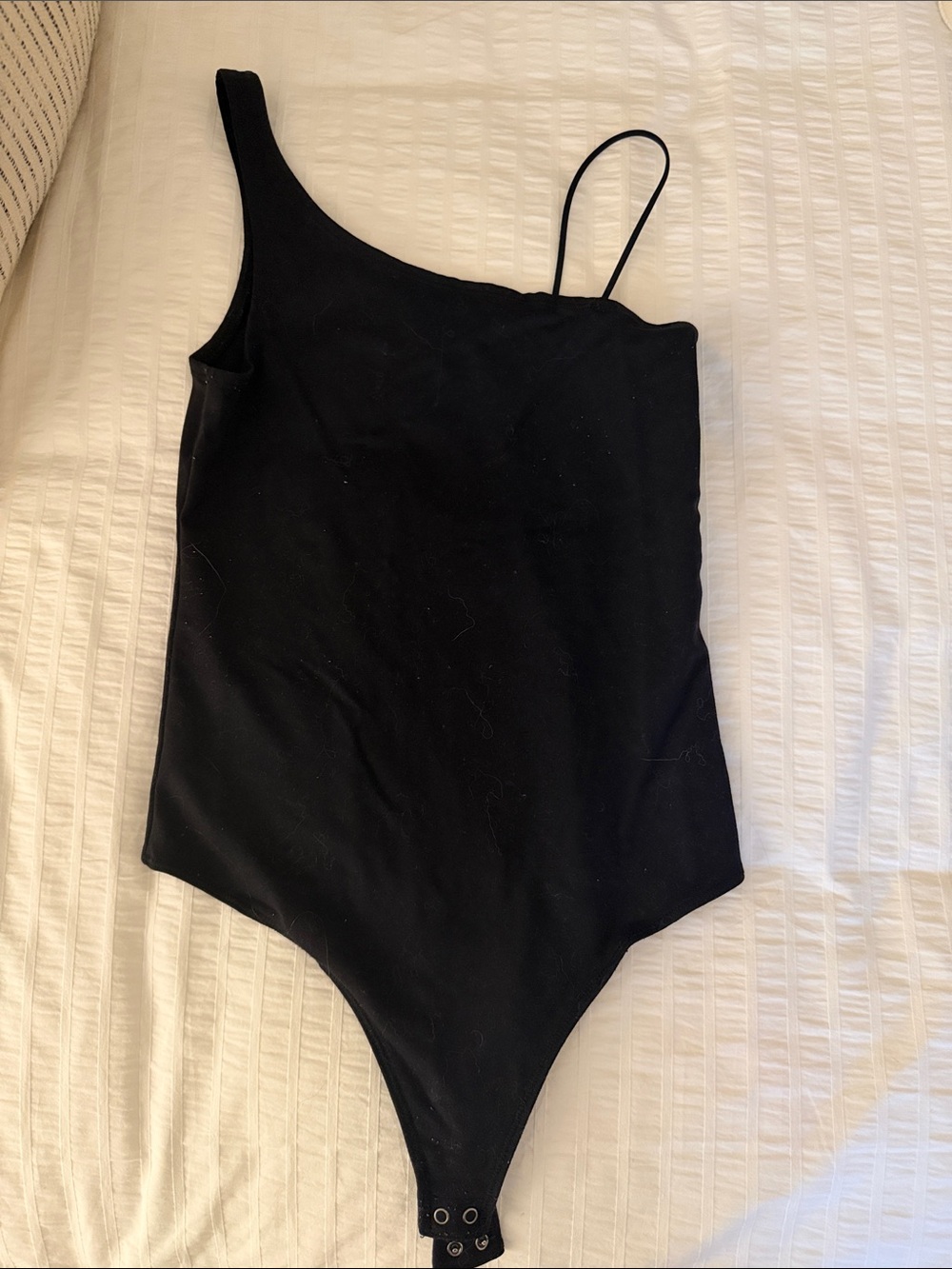 Abercrombie & Fitch Black One-Shoulder Kids Bodysuit